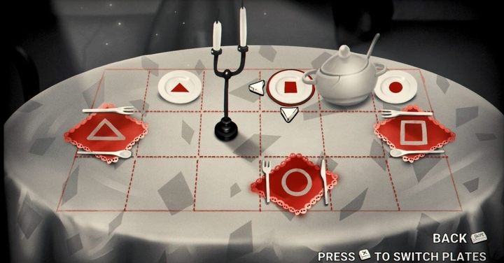 Posłuż się tutaj elementami otoczenia (świecznik) oraz innymi talerzami, aby ułożyć talerze w odpowiednie miejsca. - Trofea i osiągnięcia w My Memory of Us - My Memory of Us - poradnik do gry