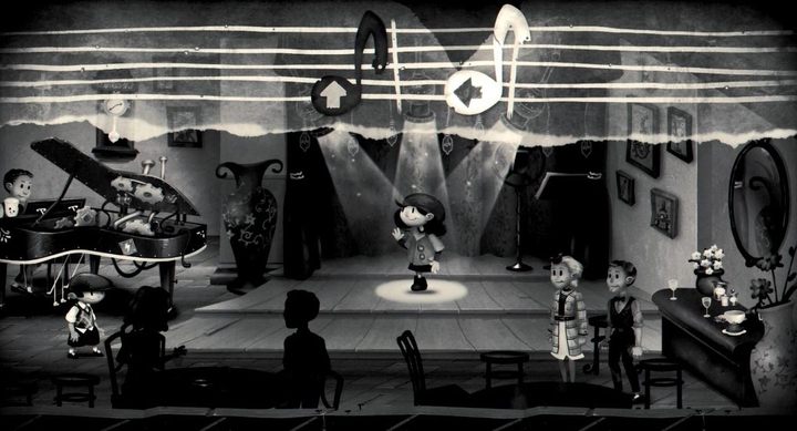 W tej minigierce muzycznej musisz trafiać w odpowiednie przyciski kierunkowe. Użyj klawiszy dopiero wtedy, gdy nuty znajdą się między pionowymi kreskami. - Rozdział 4 - Złodziejskie obowiązki - Solucja My Memory of Us - My Memory of Us - poradnik do gry