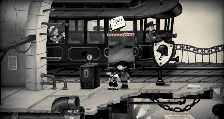 Wrzuć monetę do skrzynki z numerem 1 obok bohaterów. - Rozdział 4 - Złodziejskie obowiązki - Solucja My Memory of Us - My Memory of Us - poradnik do gry