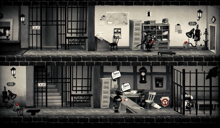 Aby odwrócić uwagę strażnika na dole, przełącz się na chłopca i potrząśnij kratami. - Rozdział 5 - Nie jesteś sam - Solucja My Memory of Us - My Memory of Us - poradnik do gry