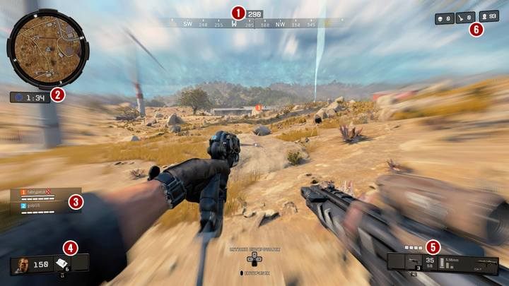 Interfejs w trybie Blackout różni się nieznacznie od tego znanego z trybu wieloosobowego w Call of Duty: Black Ops 4 - Porady - Tryb Blackout w Call of Duty Black Ops 4 - Call of Duty Black Ops 4 - poradnik do gry