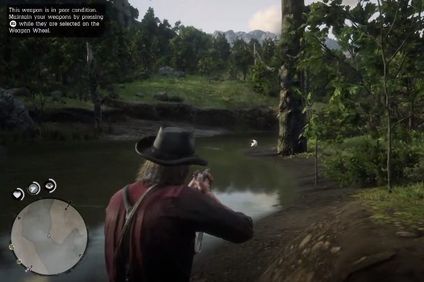 Sokole Oko nie tylko pokaże ci ślady zwierzyny, ale również podkreśli zwierzęta poruszające się po okolicy - Red Dead Redemption 2: Dzikie zwierzęta - jak polować? - Red Dead Redemption 2 - poradnik do gry