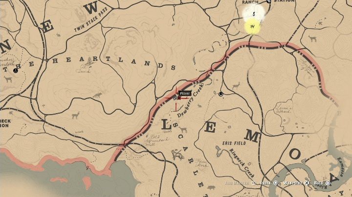 Te kości znajdziesz na wschodniej stronie Lemoyne, dokładnie przy Dewberry Creek - Red Dead Redemption 2: Kości dinozaurów - Sekrety i znajdźki - Red Dead Redemption 2 - poradnik do gry
