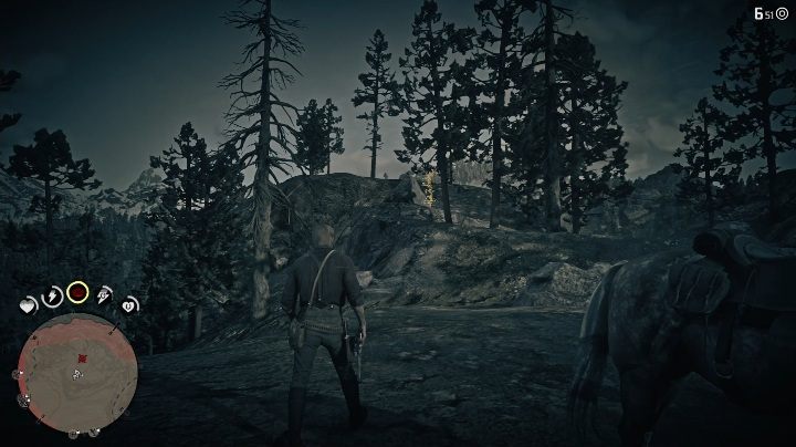 Kości znajdują się koło dużego kamienia, na samej górze - Red Dead Redemption 2: Kości dinozaurów - Sekrety i znajdźki - Red Dead Redemption 2 - poradnik do gry