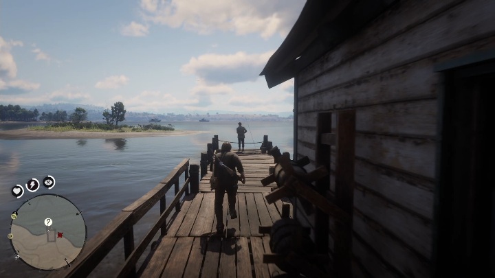 Porozmawiaj z wędkującym Jeremym Gillem, łowi on ryby z pomostu - Red Dead Redemption 2: Legendarne ryby - jak łowić? - Red Dead Redemption 2 - poradnik do gry