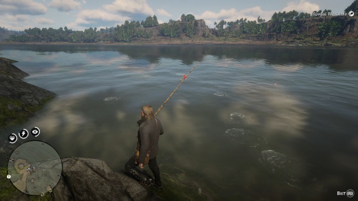 Najlepszym miejscem do zarzucenia wędki będzie skała koło latarni - Red Dead Redemption 2: Legendarny Szczupak - mapy, porady - Red Dead Redemption 2 - poradnik do gry
