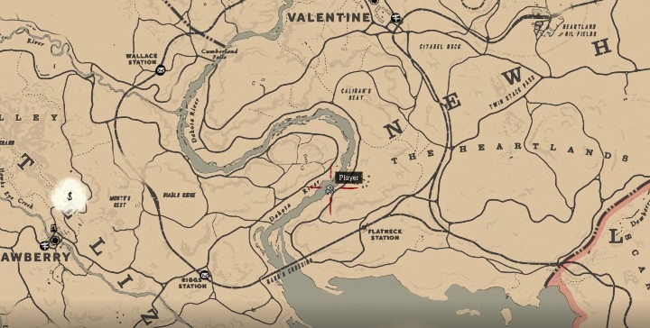 Tę legendarną rybę znajdziesz w południowo środkowej części mapy - Red Dead Redemption 2: Legendarny Szczupak czarny - mapy, porady - Red Dead Redemption 2 - poradnik do gry