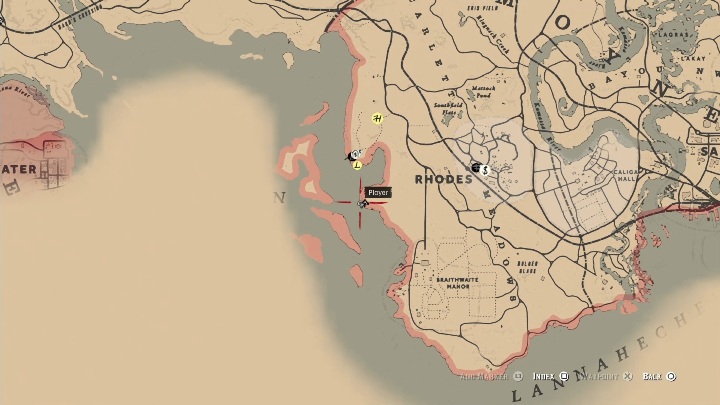 Tę legendarną rybę znajdziesz na zachód od Rhodes - Red Dead Redemption 2: Legendarny Bass niebieski - mapy, porady - Red Dead Redemption 2 - poradnik do gry