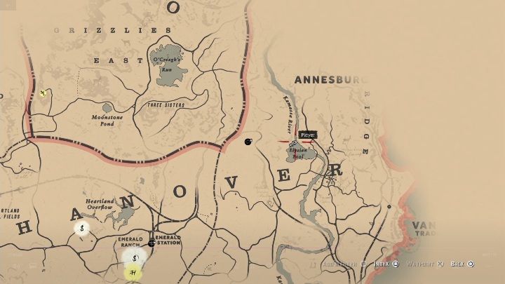 Po zdobyciu wszystkich map możesz udać się do regionu Annesburg - Red Dead Redemption 2: Sztabka złota - jak zdobyć, gdzie ją sprzedać? - Red Dead Redemption 2 - poradnik do gry