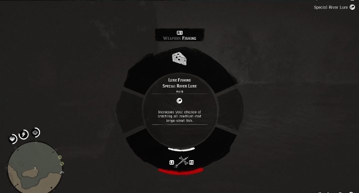 Aby złowić tę legendarną rybę musisz użyć Specjalnej Przynęty Jeziornej (Special Lake Lure) - Red Dead Redemption 2: Legendarny Bass czerwonooki - mapy, porady - Red Dead Redemption 2 - poradnik do gry