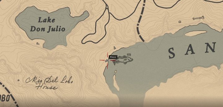 Bassa wielkogębowego wyłowisz z San Luis River - Red Dead Redemption 2: Legendarny Bass wielkogębowy - mapy, porady - Red Dead Redemption 2 - poradnik do gry