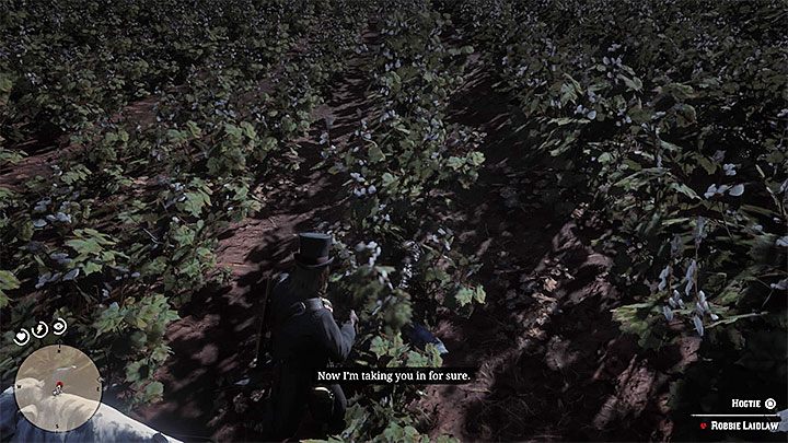 Dopiero po rozprawieniu się z pierwszym przeciwnikiem możesz wyruszyć w pościg za Laidlawem - Red Dead Redemption 2: Robbie Laidlaw - Zadania ścigania zbiegów - Red Dead Redemption 2 - poradnik do gry