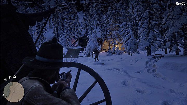 Flaco Hernandeza odnajduje się w kryjówce gangu Del Lobo obok zamarzniętego jeziora Cairn Lake - Red Dead Redemption 2: Najszlachetniejsi z mężczyzn i kobieta - opis przejścia - Red Dead Redemption 2 - poradnik do gry