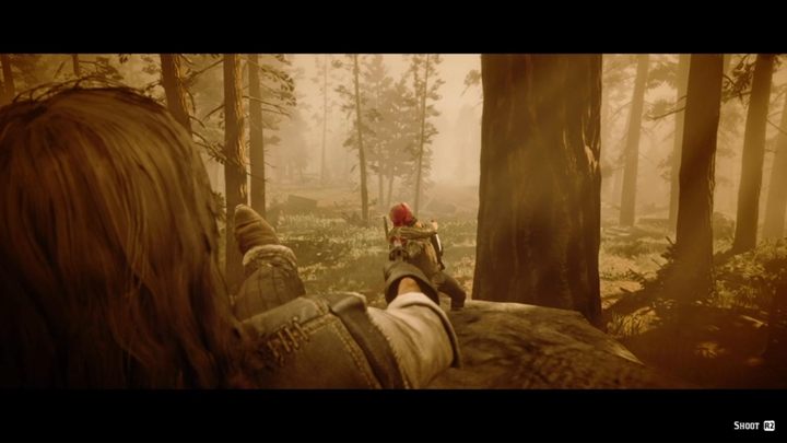 Idź za swoim towarzyszem, a natkniecie się na wóz, który ciągnie za sobą jedną z ofiar gangu - Red Dead Redemption 2: Zły dzień Wujka - Solucja - Red Dead Redemption 2 - poradnik do gry