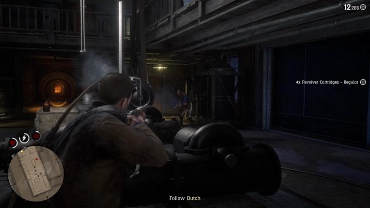 Gdy zabijecie wszystkich żołnierzy na zewnątrz, idź z Dutchem do środka fabryki - Red Dead Redemption 2: Mój ostatni chłopiec - Solucja - Red Dead Redemption 2 - poradnik do gry