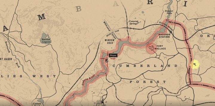Ten petroglif znajdziesz w północnej części Cumberland Forest, przy rzece - Red Dead Redemption 2: Petroglify, rysunki naskalne - gdzie znaleźć? Lista - Red Dead Redemption 2 - poradnik do gry