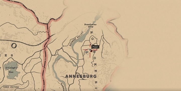 Ten petroglif znajdziesz w rejonie Roanoke Ridqe - Red Dead Redemption 2: Petroglify, rysunki naskalne - gdzie znaleźć? Lista - Red Dead Redemption 2 - poradnik do gry