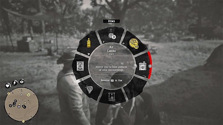 Aparat fotograficzny automatycznie otrzymasz na początku drugiego rozdziału gry, czyli po tym jak gang rozstawi obóz przy Horseshoe Overlook - Red Dead Redemption 2: Zdjęcia - jak robić? - Red Dead Redemption 2 - poradnik do gry