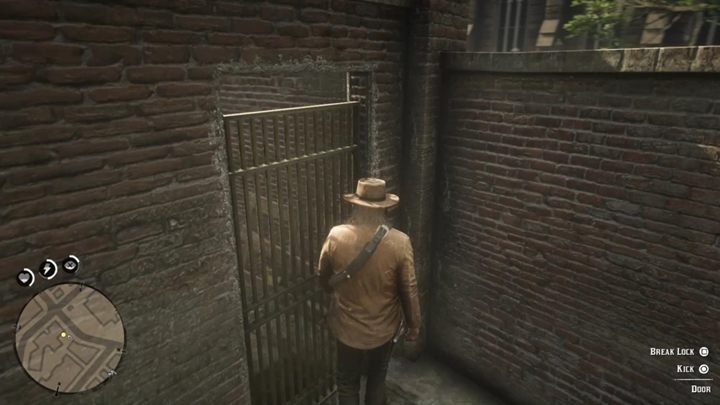 Kontynuuj pogoń - dotrzesz do zamkniętej, metalowej bramki - Red Dead Redemption 2: Uroki cywilizacji - Solucja - Red Dead Redemption 2 - poradnik do gry