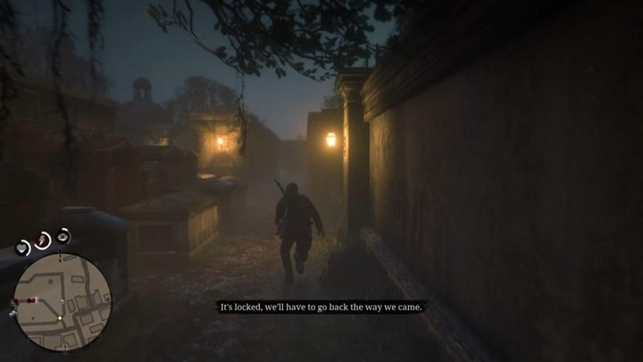 Po scence, idź za Johnem i na rozgałęzieniu biegnij w lewo - Red Dead Redemption 2: Angelo Bronte, człowiek honoru - Solucja - Red Dead Redemption 2 - poradnik do gry