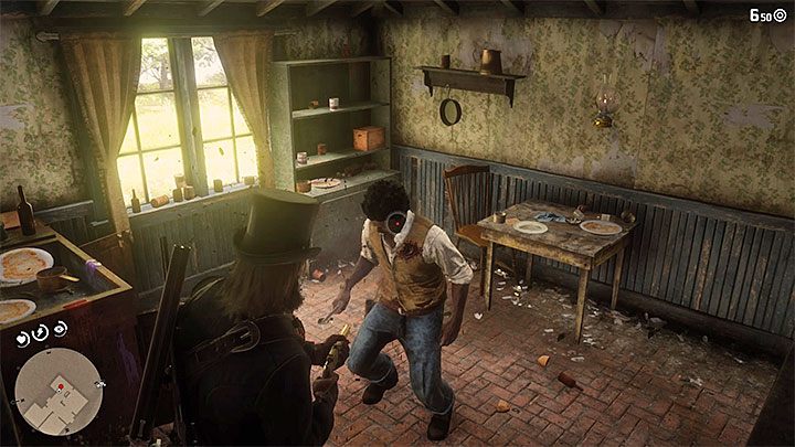 Wyrusz za pijanym mężczyzną w stronę głównego budynku gospodarstwa - Red Dead Redemption 2: Lichwiarstwo i inne grzechy 5 - opis przejścia, mapa - Red Dead Redemption 2 - poradnik do gry