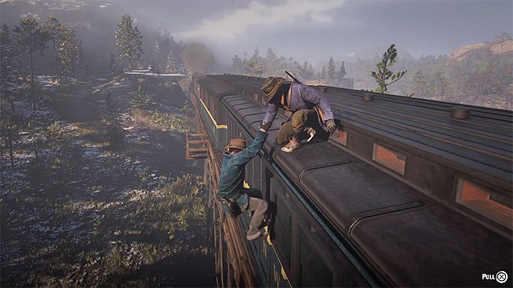 Po tym jak wysadzenie torów zakończy się niepowodzeniem rozpocznij bieg i zeskocz na dach pędzącego pociągu - Red Dead Redemption 2: Kim do diabła jest Leviticus Cornwall? - solucja, opis przejścia - Red Dead Redemption 2 - poradnik do gry