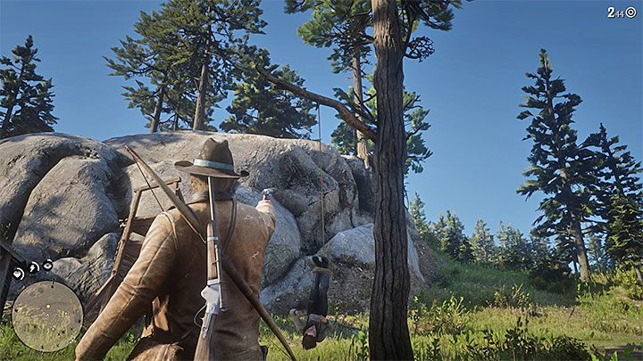 Sean zawieszony jest na linie przymocowanej do drzewa - Red Dead Redemption 2: Pierwsi będą ostatnimi - Solucja - Red Dead Redemption 2 - poradnik do gry