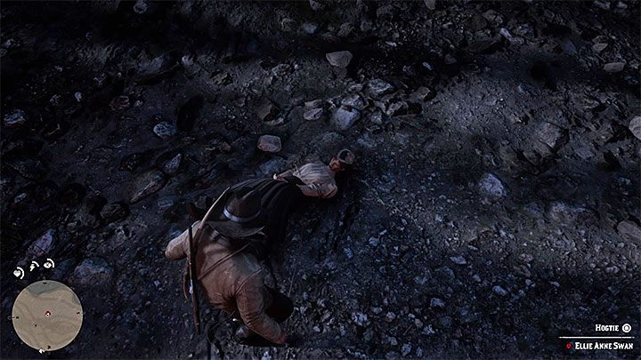 Atak z zaskoczenia nie jest wskazany, gdyż towarzyszący Ellie mężczyzna otworzy ogień do bohatera - Red Dead Redemption 2: Ellie Anne Swan - Zadania ścigania zbiegów - Red Dead Redemption 2 - poradnik do gry