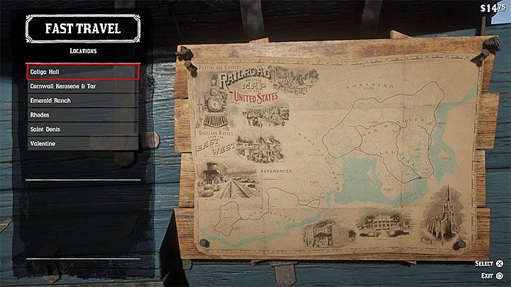 Od momentu zakupienia mapy będziesz mógł korzystać z niej podczas pobytu w obozie gangu - Red Dead Redemption 2: Szybka podróż - jak korzystać? - Red Dead Redemption 2 - poradnik do gry