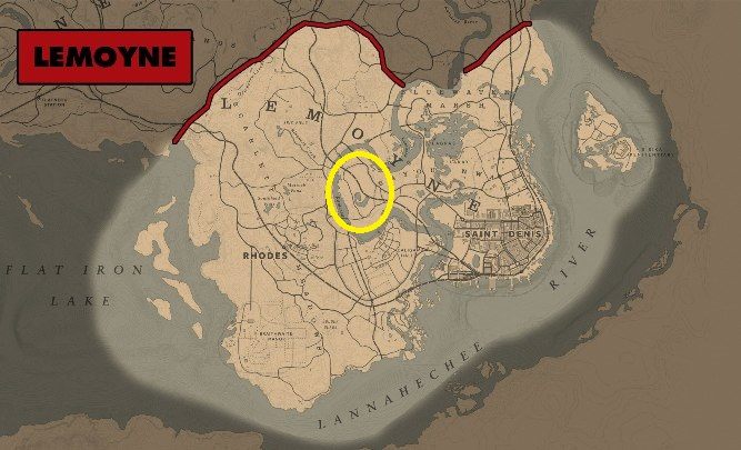 5 Spiders Orchids - to białe kwiaty rosnące na drzewach w zaznaczonym na screenie powyżej obszarze - Red Dead Redemption 2: Egzotyczne przedmioty - zlecenia, porady - Red Dead Redemption 2 - poradnik do gry