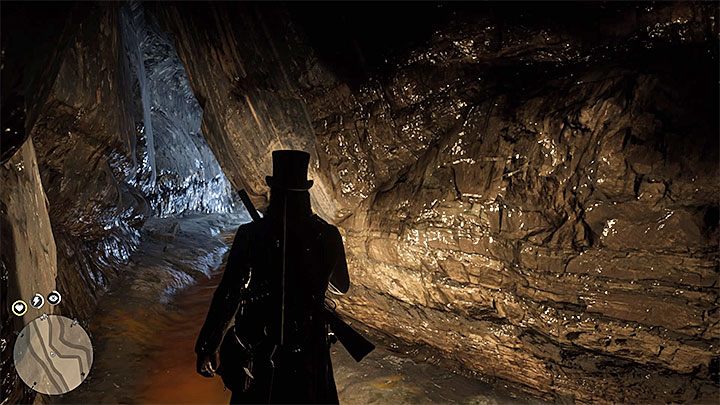 Jako że w kopalni jest ciemno warto pomagać sobie podręczną latarnią - Red Dead Redemption 2: Mądrość starszyzny - opis przejścia, mapa, porady - Red Dead Redemption 2 - poradnik do gry