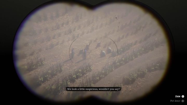 Po pewnym czasie dotrzesz na miejsce i będziesz musiał użyć lornetki, by odszukać Johna - Red Dead Redemption 2: Ikar i przyjaciele - Solucja - Red Dead Redemption 2 - poradnik do gry