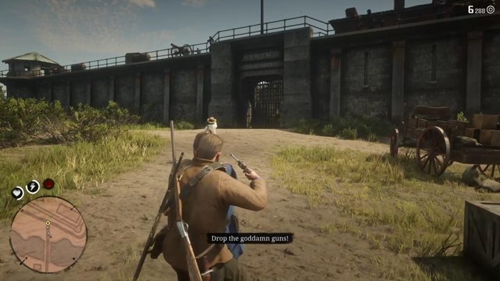 Biegnij do ciał i po scence, idź z pojmanym strażnikiem przed siebie - Red Dead Redemption 2: Godziny odwiedzin - Solucja - Red Dead Redemption 2 - poradnik do gry