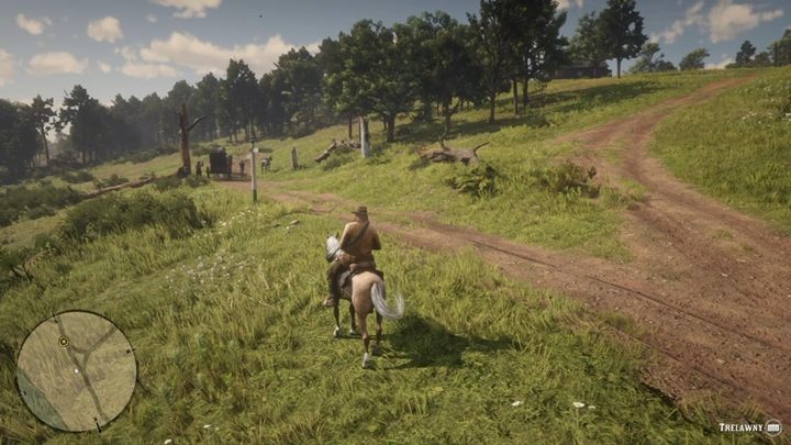 Po pewnym czasie dotrzecie do wozu, który jest waszym celem - Red Dead Redemption 2: Przyjaciele z marginesu - Solucja - Red Dead Redemption 2 - poradnik do gry