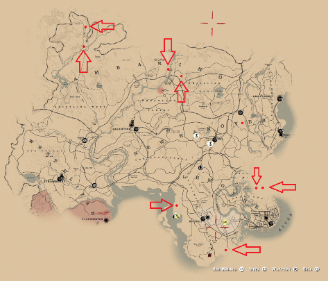 Powyżej pokazaliśmy mapę pokazującą lokalizacje wszystkich grobów dostępnych w grze RDR2 - Red Dead Redemption 2: Groby - lokacje, mapy - Red Dead Redemption 2 - poradnik do gry