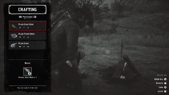 Do podanych poniżej przepisów wystarczy używać tylko zdobytego mięsa - Red Dead Redemption 2: Gotowanie, przepisy; rozpalenie ognia, obóz - Red Dead Redemption 2 - poradnik do gry