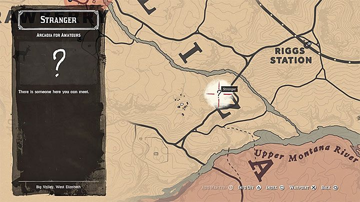 Z Masonem po raz pierwszy możesz spotkać się w lesie na południowy-wschód od miasteczka Strawberry i na południowy-zachód od stacji kolejowej Riggs Station - Red Dead Redemption 2: Arkadia dla amatorów - opis przejścia, mapa, porady - Red Dead Redemption 2 - poradnik do gry