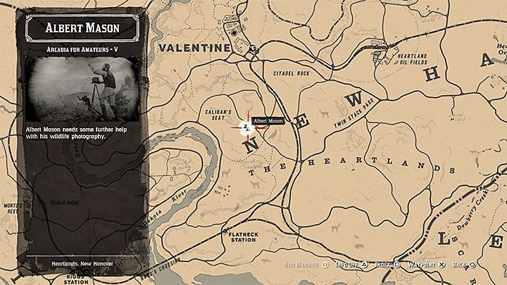 Znacznik tego spotkania pojawia się w niewielkiej odległości na południe od miasteczka Valentine - Red Dead Redemption 2: Arkadia dla amatorów - opis przejścia, mapa, porady - Red Dead Redemption 2 - poradnik do gry