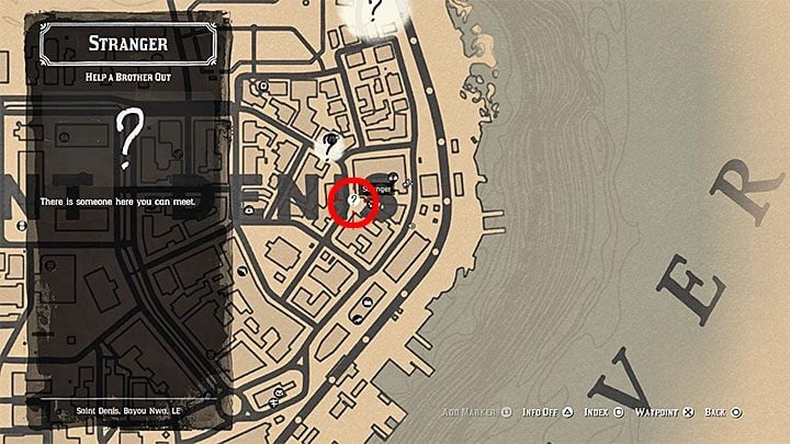 Znacznik tej pobocznej misji powinien pojawić się w mieście Saint Denis jakiś czas po tym jak przystąpisz do czwartego rozdziału kampanii - Red Dead Redemption 2: Pomóż bratu - opis przejścia, mapa, porady - Red Dead Redemption 2 - poradnik do gry