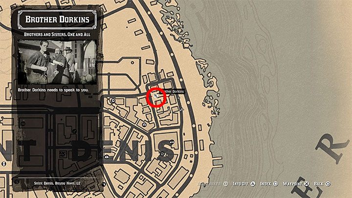 Znacznik tej pobocznej misji powinien pojawić się w mieście Saint Denis jakiś czas po tym jak przystąpisz do czwartego rozdziału kampanii - Red Dead Redemption 2: Bracia i siostry, wszyscy razem - opis przejścia, mapa - Red Dead Redemption 2 - poradnik do gry