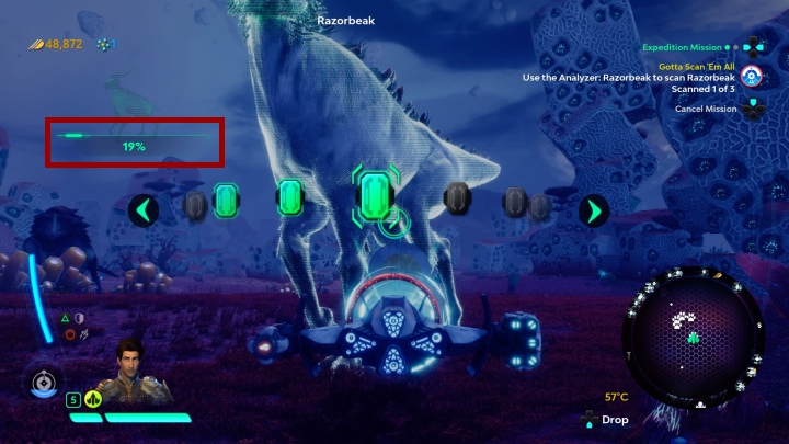 Dopiero, gdy osiągnie on 100% gatunek zostanie zidentyfikowany i zostanie mu nadana nazwa - Skanowanie w czasie eksploracji w Starlink - Starlink Battle for Atlas poradnik do gry