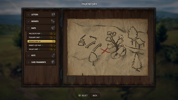 Ostatnia mapa, którą uda Ci się zdobyć w trakcie wędrówki przez Lyrię wskazuje na punkt znajdujący się tuż obok pochylonego drzewa - Wojna Krwi: Lyria, Mapa skarbów - Wojna Krwi Wiedźmińskie Opowieści - poradnik do gry