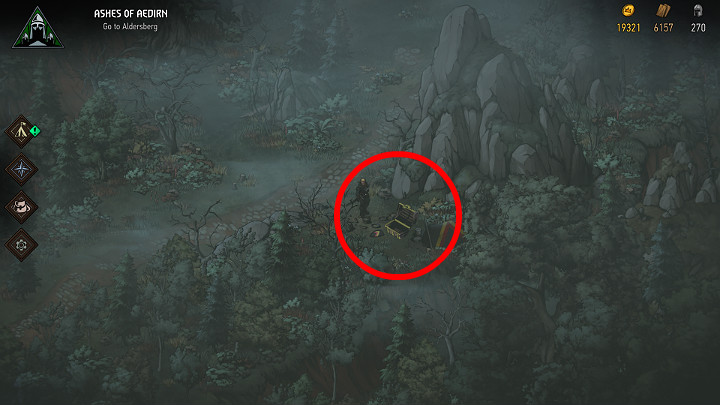 Do pierwszego skarbu będziesz musiał się nieco cofnąć - Wojna Krwi: Aedirn, Mapa skarbów - Wojna Krwi Wiedźmińskie Opowieści - poradnik do gry