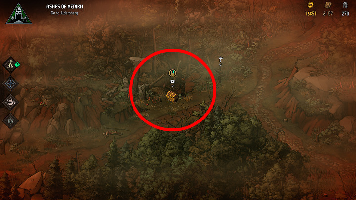 Po odnalezieniu mapy przejdź we wskazane miejsce - Wojna Krwi: Aedirn, Mapa skarbów - Wojna Krwi Wiedźmińskie Opowieści - poradnik do gry