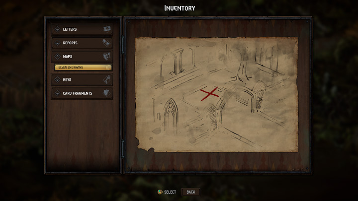 Chcąc zdobyć skarb nr 5 najpierw musisz zdobyć odpowiednią mapę - Wojna Krwi: Angren, Mapa skarbów - Wojna Krwi Wiedźmińskie Opowieści - poradnik do gry