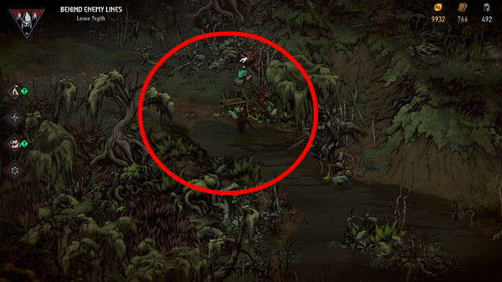 Dla ułatwienia, pokazujemy miejsce w którym znajdziesz klucz do skarbu nr 9 - Wojna Krwi: Angren, Mapa skarbów - Wojna Krwi Wiedźmińskie Opowieści - poradnik do gry