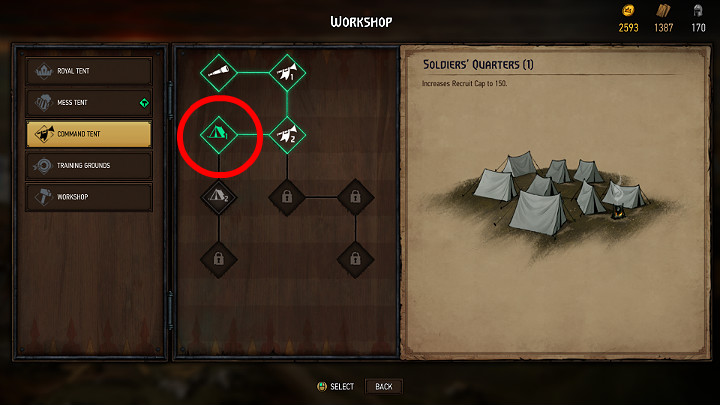 Jeśli chcesz zwiększyć limit armii i zacząć rekrutować lepsze jednostki, musisz rozbudować sztab - Wojna Krwi: Budowanie talii - podstawy - Wojna Krwi Wiedźmińskie Opowieści - poradnik do gry