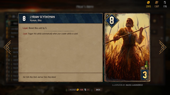 Rekrutacja podstawowych jednostek jest bardzo tania, nie zajmują one dużo miejsca w armii i nie są zdolne do wykonywania żadnych czynności - Wojna Krwi: Rodzaje jednostek, sztandary, gadżety - Wojna Krwi Wiedźmińskie Opowieści - poradnik do gry