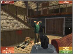 Podejdź do zakładnika, ale dopiero wtedy kiedy będziesz pewny, że inne drużyny oczyściły budynek - Zadanie 2 - OPIS PRZEJŚCIA - Tom Clancys Rainbow Six 3: Raven Shield - poradnik do gry