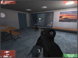 W jednym z biur wpadniesz na pojedynczego terrorystę - Zadanie 13 - OPIS PRZEJŚCIA - Tom Clancys Rainbow Six 3: Raven Shield - poradnik do gry